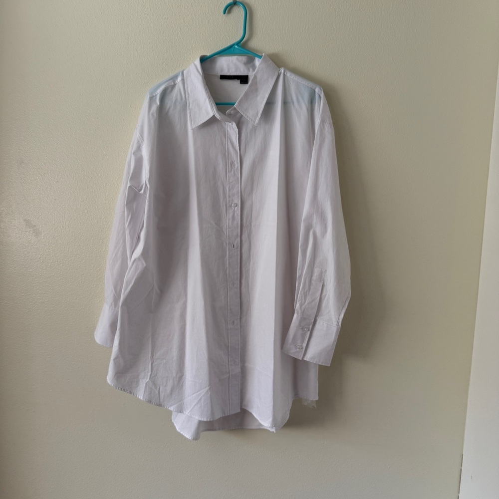 RDI White Casual Button Down Shirt Crisp and Versatile
